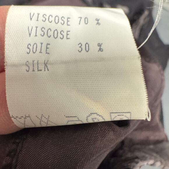 Laetitia Hecht INEPTIE Paris Pants Womens FR 40 US 28x29 Black Silk Velvet - Picture 6 of 10